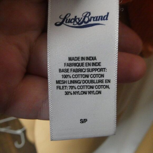 Lucky Brand Lily Cut Out Scoop Neck Tee Eyelet Sm Orange Sherbet Tangerine - Picture 7 of 10